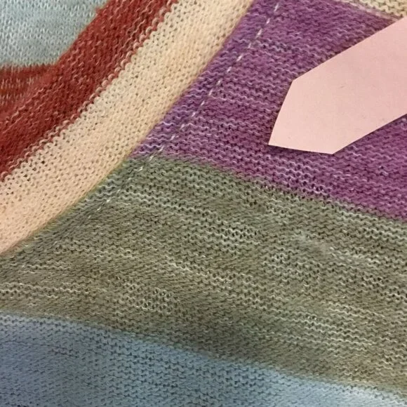 Madewell Striped tee Multicolor Short Sleeve Scoop Neck Women's Sz Medium Cotton - Picture 10 of 10